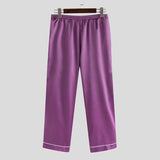 Men's,Women,Loose,Silky,Satin,Pajamas,Sleeve,Pants,Sleepwear