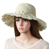 Women,Breathable,Foldable,Sunscreen,Bucket,Straw,Outdoor,Casual,Travel,Beach,Floppy