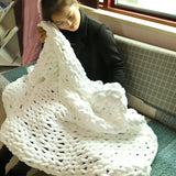100x120cm,Handmade,Knitted,Blanket,Cotton,Washable,Throw,Blankets