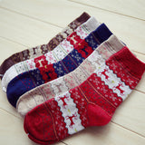 Women,Thickened,Socks,Pattern,Christmas,Stockings