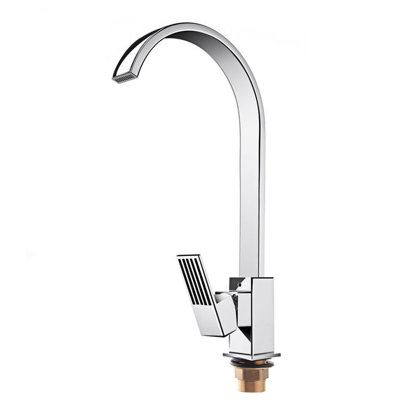 Square,Single,Lever,Faucet,Mixer,SwiveI,Spout,Brass,Kitchen,Bathroom