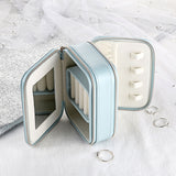 Travel,Jewelry,Storage,Earring,Portable,Organizer,Mirror