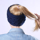 Women,Winter,Earmuffs,Ponytail,Beanie,Outdoor,Messy