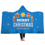Christmas,Printing,Plush,Wearable,Battle,Royale,Hooded,Blankets,Layers