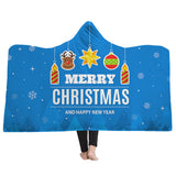 Christmas,Printing,Plush,Wearable,Battle,Royale,Hooded,Blankets,Layers