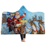Christmas,Printing,Plush,Wearable,Battle,Royale,Hooded,Blankets,Layers