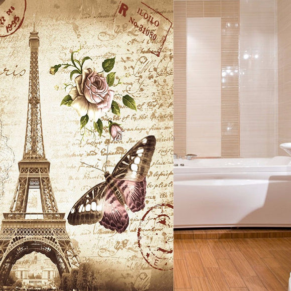 180x180cm,Eiffel,Tower,Waterproof,Fabric,Shower,Curtain,Fabric,Bathroom,Decor,Modern