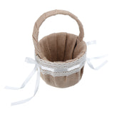 Linen,Basket,Romantic,Bowknot,Handled,Flower,Ceremony,Wedding,Party,Storage,Baskets