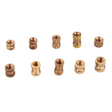 Suleve,MXBN2,500Pcs,Metric,Threaded,Brass,Knurl,Round,Insert,Assortment