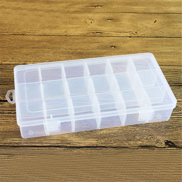 Plastic,Jewelry,Organizer,Storage,Container,Crafts,Parts,Compartment,Divider,Clear