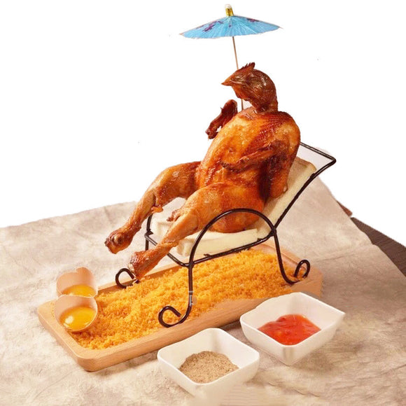 Creative,Chicken,Reclining,Chair,Tableware,Dishes,Decorations