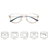 Lightweight,Metal,Optical,Round,Frame,Reader,Reading,Plain,Glasses,Women