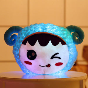 Flashing,Plush,Enoji,Pillow,Stuffed,Light,Sheep,Luminous,Pillow,Colorful,Animal