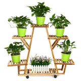 Wooden,Plant,Stand,Shelf,Flower,Holder,Storage,Plants,Displaying,Garden,Patio,Corner,Outdoor,Indoor
