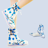 1Pair,Reusable,Covers,Boots,Thicken,Soles,Raincoats,Impermeable,Flower,Overshoes