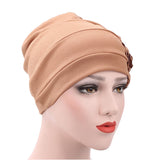 Womens,Paste,Large,Flower,Solid,Beanies,Casual,Luxury,Cotton,Outdoor,Bonnet