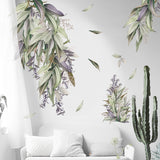 Sticker,Plant,Leaves,Nordic,Painted,Sticker,Glass,Decoration
