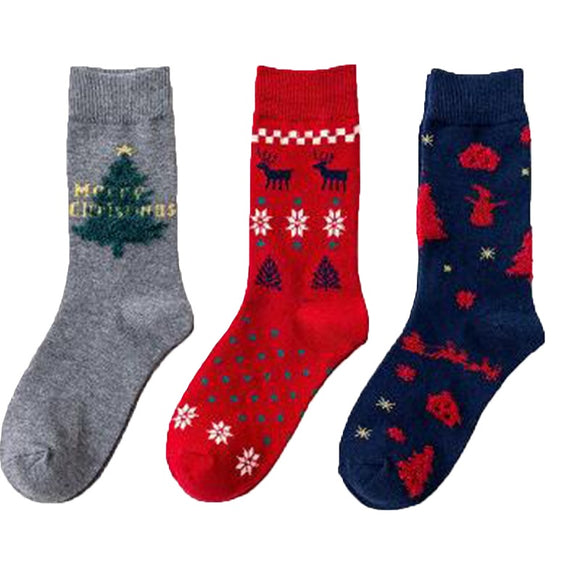 Pairs,Women's,Socks,Snowman,Pattern,Stocking,Breathable,Socks