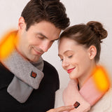 TENGOO,Electric,Heating,Scarf,Ajustable,Cotton,Winter,Rechargeable,Neckerchief,Plush,Collar