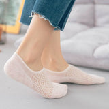 Women,Girls,Summer,Hollow,Breathable,Socks,Cotton,Antiskid,Invisible,Socks