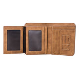 IPRee,Men's,Vintage,Blocking,Trifold,Wallet,Leather,Credit,Holder