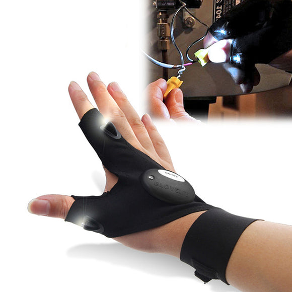 ZANLURE,Multifunctional,Fishing,Fingerless,Glove,Repair,Flashlight,Survival,Outdooors,Rescue