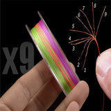 Strands,Braided,Fishing,Multi,Color,Super,Strong,Multifilament,Braid