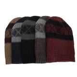 Winter,Plaid,Fleecy,Curlable,Beanie,Outdoor,Slouch,Double,Layers,Knitted