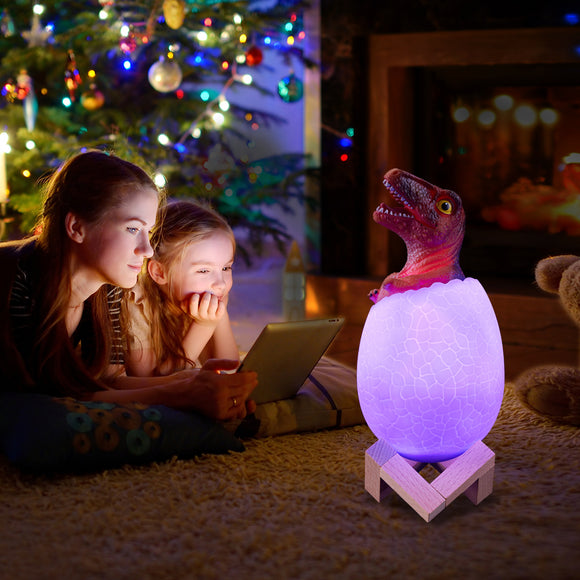 Loskii,Decorative,Raptor,Dinosaur,Smart,Night,Light,Remote,Control,Touch,Switch,Colors,Change,Nightlight,Christmas