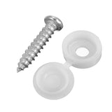 16Pcs,Licence,Number,Plate,Phillips,Tapping,Screw,Hinged,White,Cover