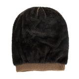 Winter,Velvet,Thicken,Hedging,Double,Layers,Earmuffs,Knitted,Beanie