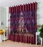 250*100cm,Living,Curtain,Floral,Tulle,Window,Curtain,Drape,Panel,Sheer,Scarf,Valances,Glass,Curtains