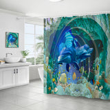 Dolphin,Waterproof,Bathroom,Shower,Curtain,Toilet,Cover,Floor