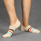 Combed,Cotton,Athletic,Socks,Silicone,Outdoor,Stripe,Deodorization,Ankle