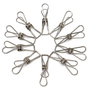 10Pcs,Stainless,Steel,Clothes,Hanging,Laundry,Windproof,Clips,Clamps,Clothespins