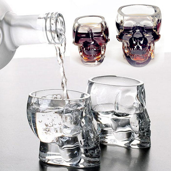 100ml,Clear,Glass,Clear,Skull,Water,Creative,Transparent,Drinking,Glass