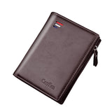 IPRee,Men's,Leather,Wallet,Outdoor,Travel,Retro,Zipper,Credit,Cards,Holder,Portable,Pocket,Purse