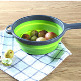 Folding,Collapsible,Fruit,Vegetable,Strainer,Handle,Colander,Draining,Basket,Camping,Picnic