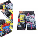 S5261,Beach,Shorts,Board,Shorts,Graffiti,Creativity,Printing,Drying,Waterproof,Elasticity