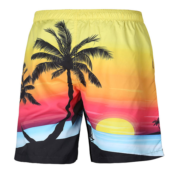 S52513,Beach,Shorts,Board,Shorts,Coconut,Sunset,Printing,Drying,Waterproof,Elasticity