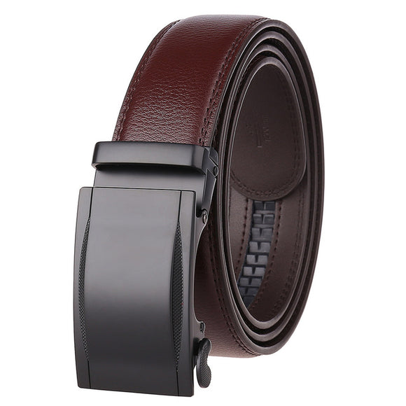 Business,Simple,Men's,Men's,Leather,Automatic,Buckle,Alloy,Buckle,Leather
