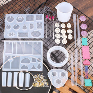 128Pcs,Pendant,Silicone,Casting,Mould,Measuring,Pendant,Craft,Jewelry,Necklace,Bracelet,Making