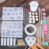 128Pcs,Pendant,Silicone,Casting,Mould,Measuring,Pendant,Craft,Jewelry,Necklace,Bracelet,Making
