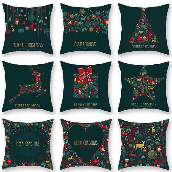 Christmas,Cushion,Cover,Green,Decor,Pillow,Cover,Throw,Pillowcase,Christmas,Decor