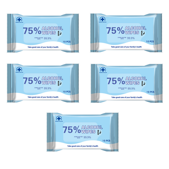 XINQING,Packs,10Pcs,Medical,Alcohol,Wipes,99.9%,Antibacterial,Disinfection,Cleaning,Wipes,Disposable,Wipes,Cleaning,Sterilization,Office,School