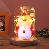 Glass,Cloche,Display,Wooden,Fairy,Light,Decorations,Christmas