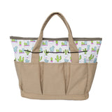 Printed,Cactus,Pattern,Pockets,Gardening,Tools,Organization,Canvas,Fabric,Storage,Carry,Shovel,Scissor,Shear,Cutter