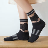 Vogue,Cottton,Stripe,Ankle,Socks,Leisure,Resistant,Breathable,Deodorization,Women