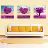 Miico,Painted,Three,Combination,Decorative,Paintings,White,Flower,Decoration