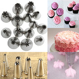 14Pcs,Stainless,Steel,Flower,Icing,Piping,Nozzles,Pastry,Decorating,Accessories,Baking